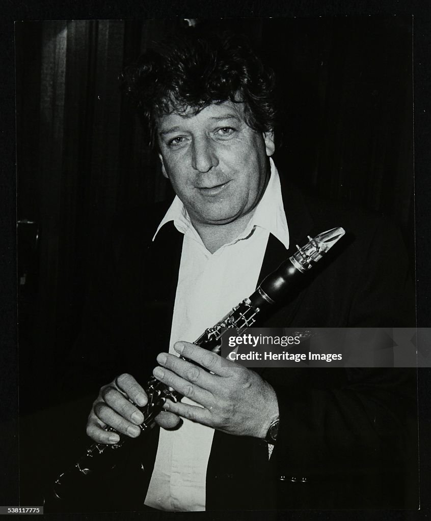 Clarinetist John Denman at the Bass Clef, London, 1985. .