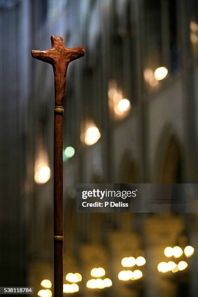 catholic bishop's crozier - kräkla bildbanksfoton och bilder