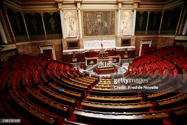 amphitheater in palais bourbon in paris - palais bourbon stock pictures, royalty-free photos & images