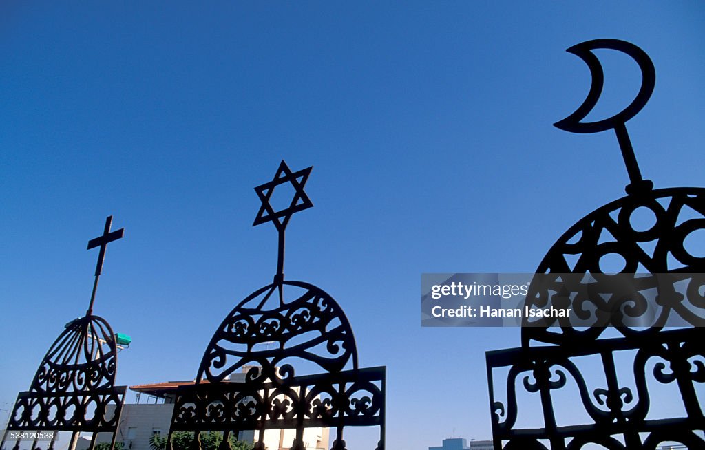 Symbols of Christianity, Judaism and Islam