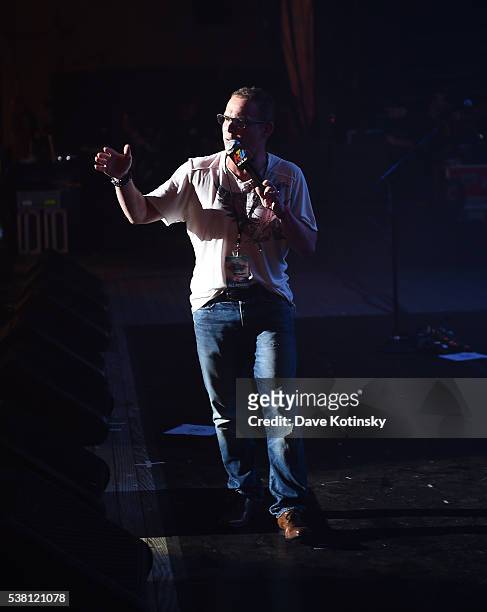 On-Air Personality Hollywood Hamilton speaks onstage during 103.5 KTU's KTUphoria 2016 presented by Aruba, at Nikon at Jones Beach Theater on June 4,...
