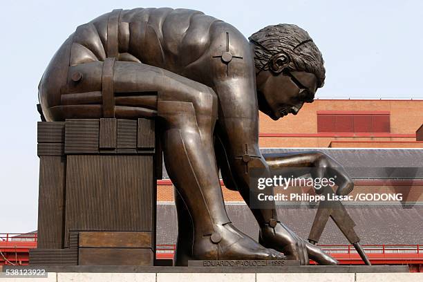 statue of isaac newton at british museum - british library stock pictures, royalty-free photos & images