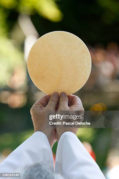 eucharist celebration - sacerdote fotografías e imágenes de stock