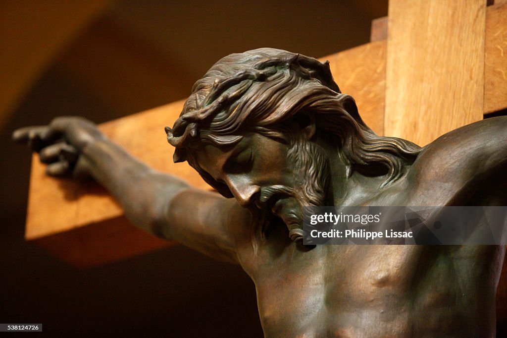 Paris, France, Saint-Dominique church, Statue of Christ on the cross