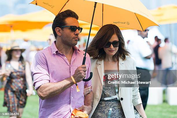 Actors Bobby Cannavale and Rose Byrne attend the 2016 Veuve Clicquot Polo Classic at Liberty State Park on June 4, 2016 in Jersey City, New Jersey.