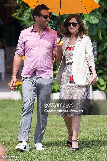 Actors Bobby Cannavale and Rose Byrne attend the 2016 Veuve Clicquot Polo Classic at Liberty State Park on June 4, 2016 in Jersey City, New Jersey.