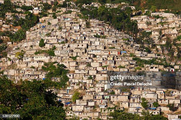 slums in port au prince - 不法占拠 ストックフォトと画像