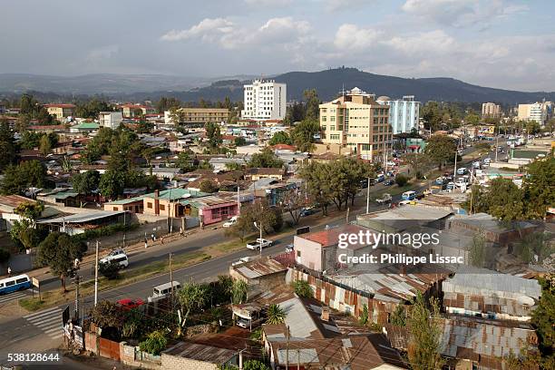 view of addis abeba - addis abeba bildbanksfoton och bilder