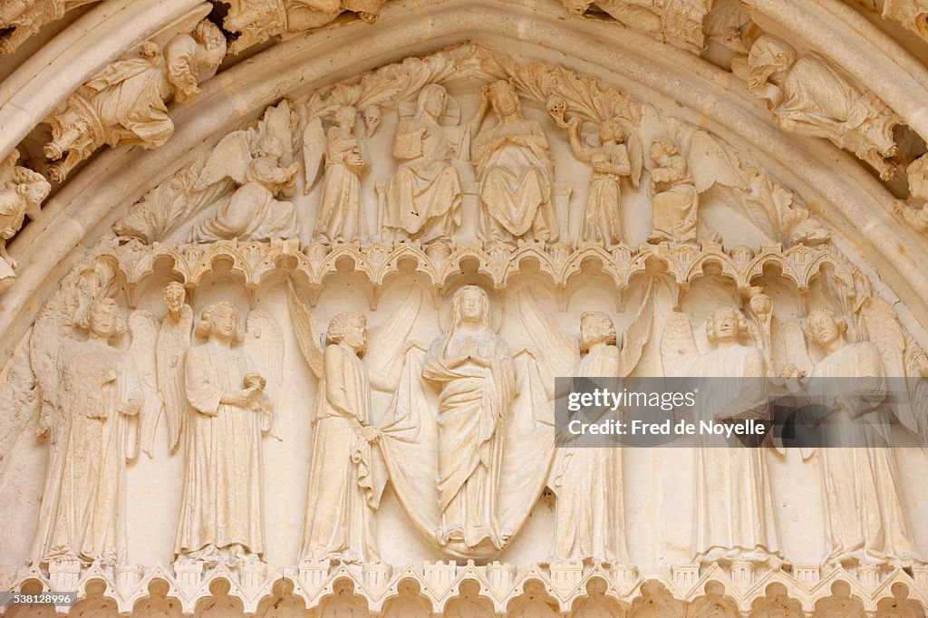 Bourges cathedral West Gate Virgin's gate