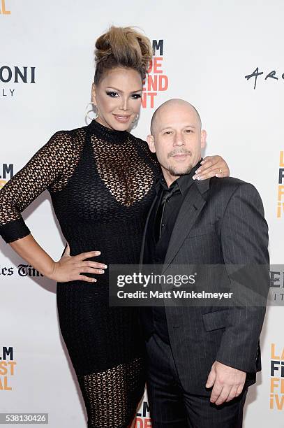 Actress Maria Roman and Jason Taylorson attend Shorts Program 1 during the 2016 Los Angeles Film Festival at Arclight Cinemas Culver City on June 4,...