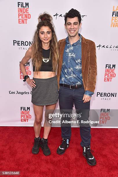 Co-directors Alexi Pappas and Jeremy Teicher attend the premiere of "Tracktown" during the 2016 Los Angeles Film Festival at Arclight Cinemas Culver...