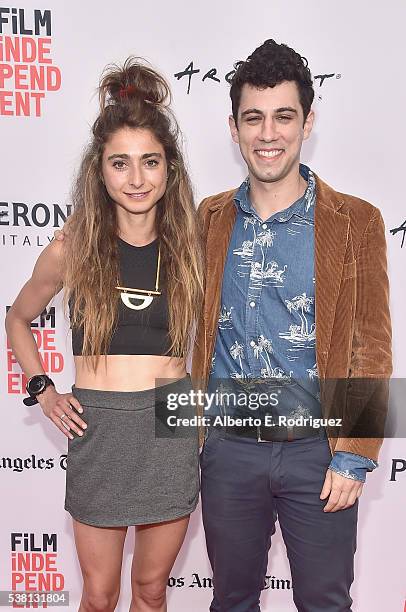 Co-directors Alexi Pappas and Jeremy Teicher attend the premiere of "Tracktown" during the 2016 Los Angeles Film Festival at Arclight Cinemas Culver...