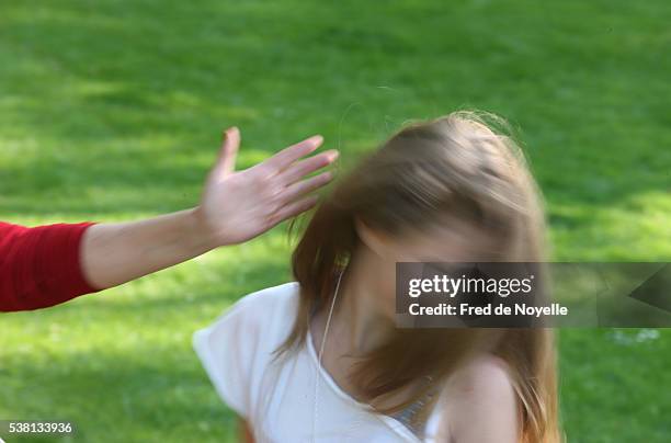 woman slapping a child - kin in de hand stock pictures, royalty-free photos & images