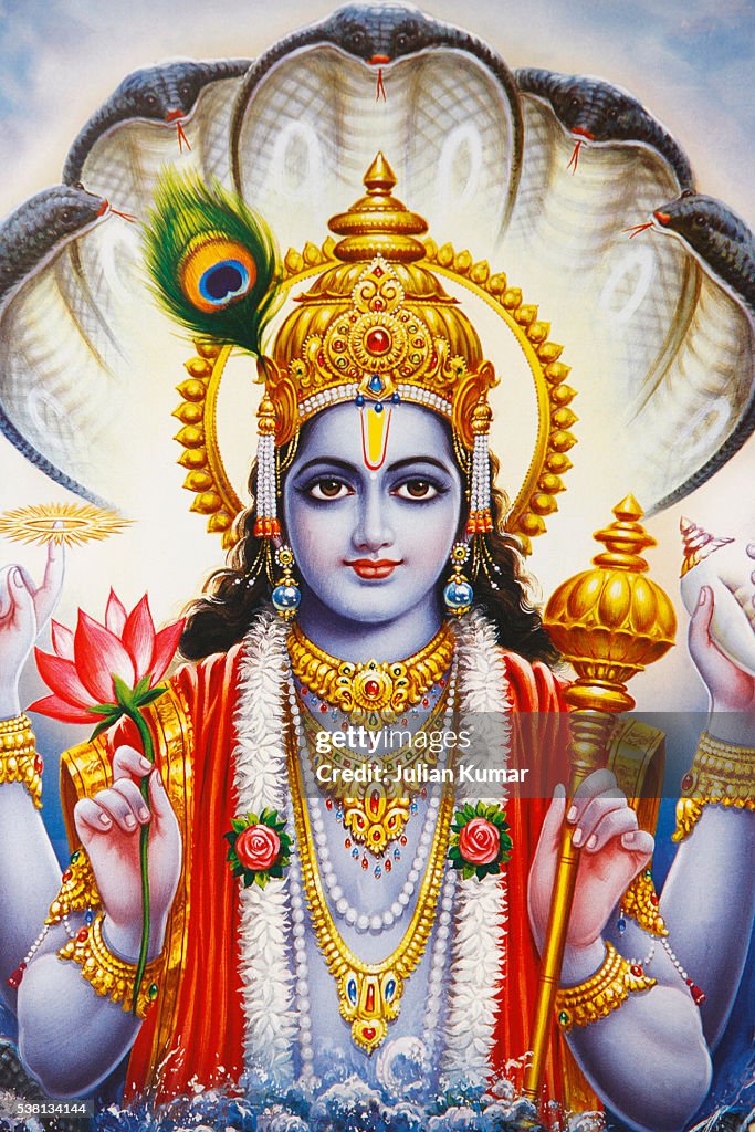 Picture of Hindu god Vishnu