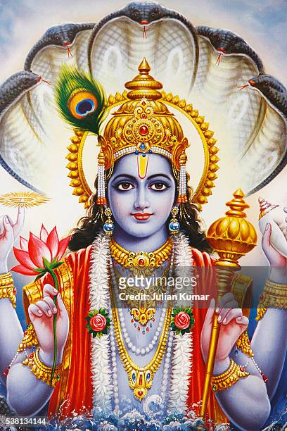 picture of hindu god vishnu - hindu god 個照片及圖片檔