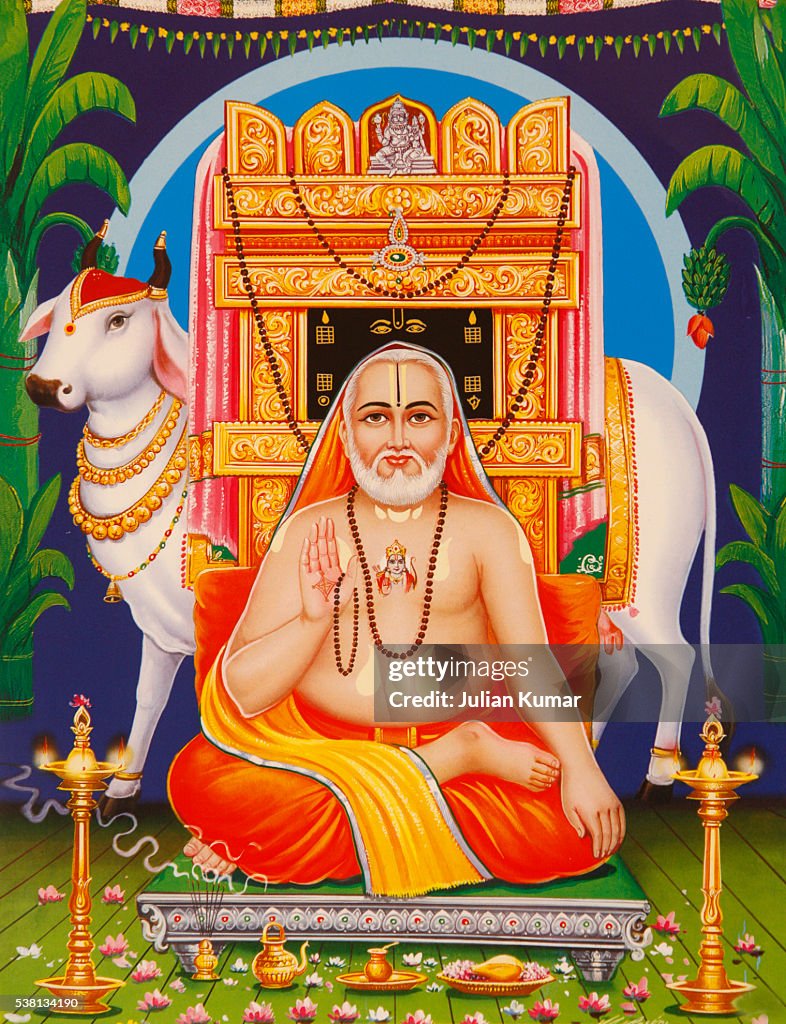 Picture Of Sri Guru Raghavendra Swamy A 16thcentury Hindu Saint ...