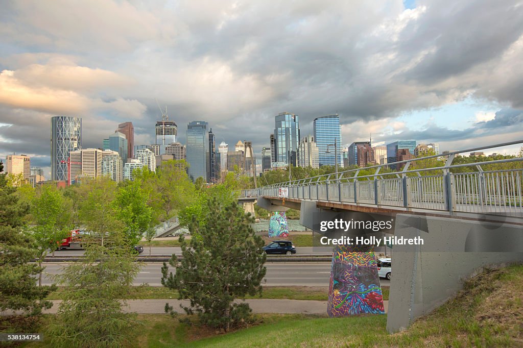 Calgary Fall Sunset Calgary Skyline At Sunset High-Res Stock Photo - Getty Images