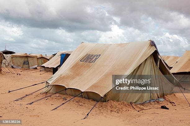 choucha refugee camp - displaced people fotografías e imágenes de stock
