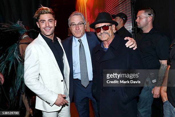 Actors Zac Efron, Robert De Niro and Joe Pesci attend Spike TV's 10th Annual Guys Choice Awards at Sony Pictures Studios on June 4, 2016 in Culver...