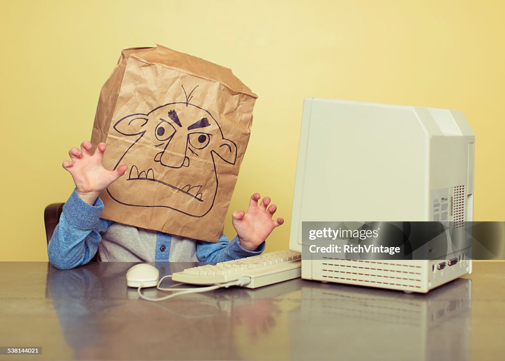 Internet-Troll ist, dass am Computer