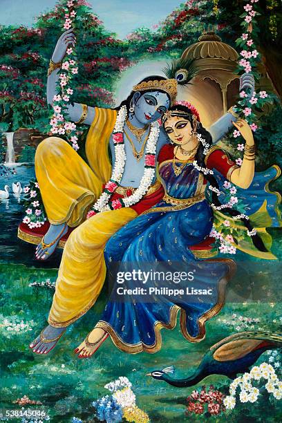 hindu gods krishna and radha - radha stock pictures, royalty-free photos & images