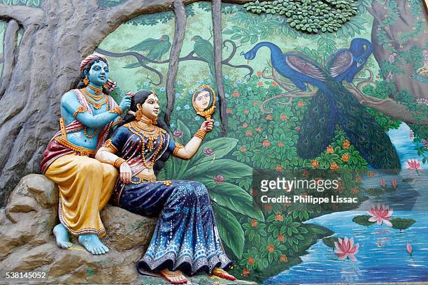 hindu gods krishna and radha - krishna bildbanksfoton och bilder