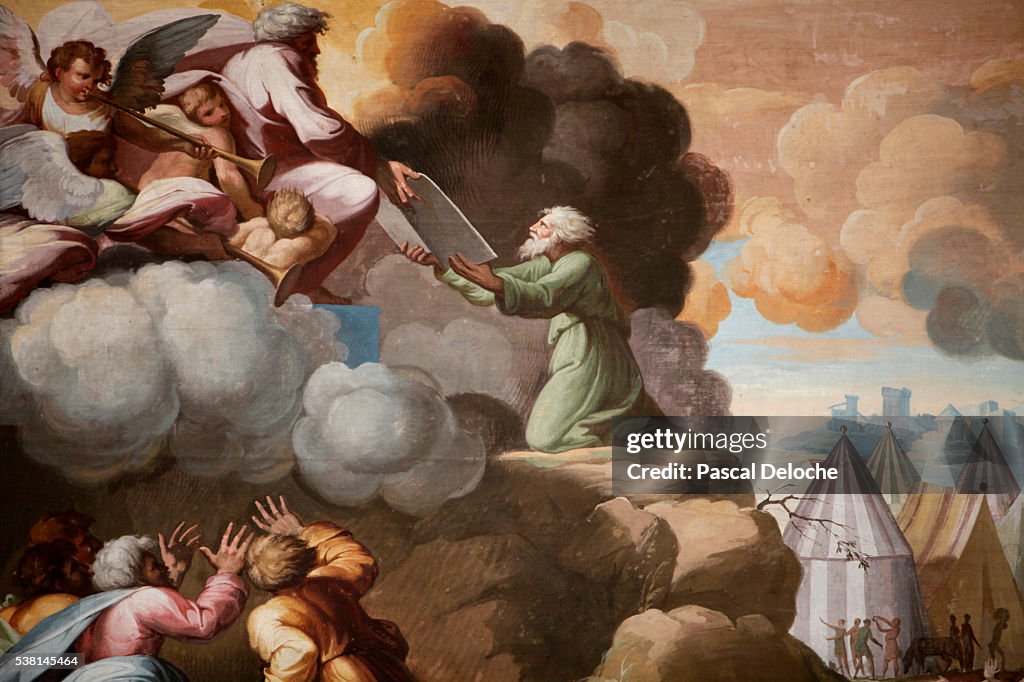 Hermitage Museum. The loggia of Raphael. Moses. Mount Sinai and the Ten Commandments