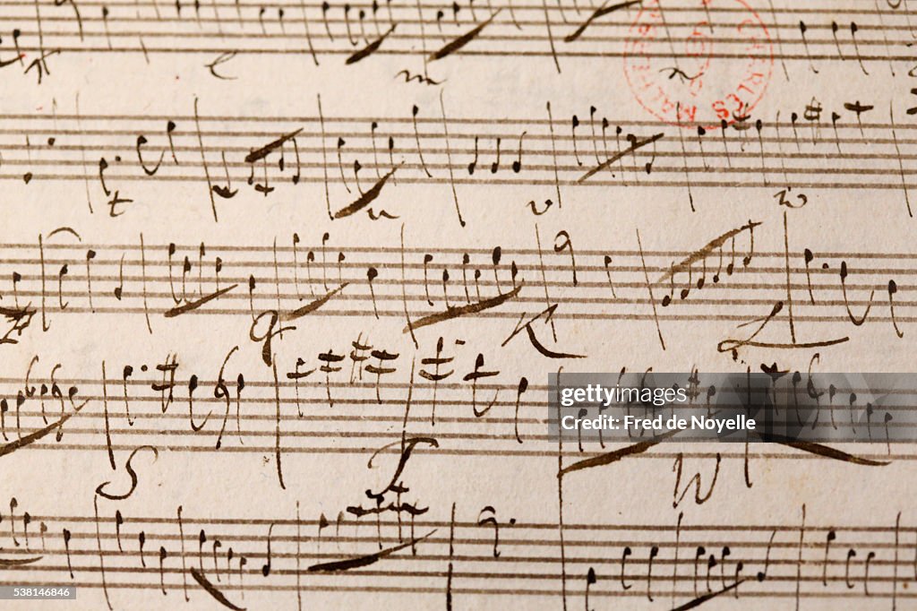 Music score. Wolfgang Amadeus Mozart.