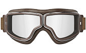 Aviator goggles in vintage style, front view