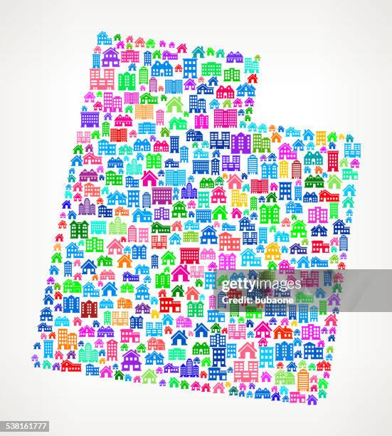 bildbanksillustrationer, clip art samt tecknat material och ikoner med utah state real estate royalty free vector art pattern - price utah