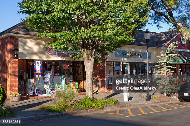 small town street, cape cod, massachusetts, usa. - falmouth stock pictures, royalty-free photos & images