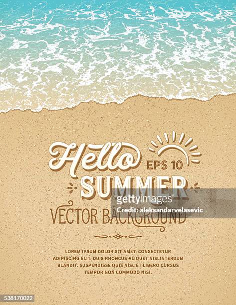 strand-hintergrund - sommer stock-grafiken, -clipart, -cartoons und -symbole