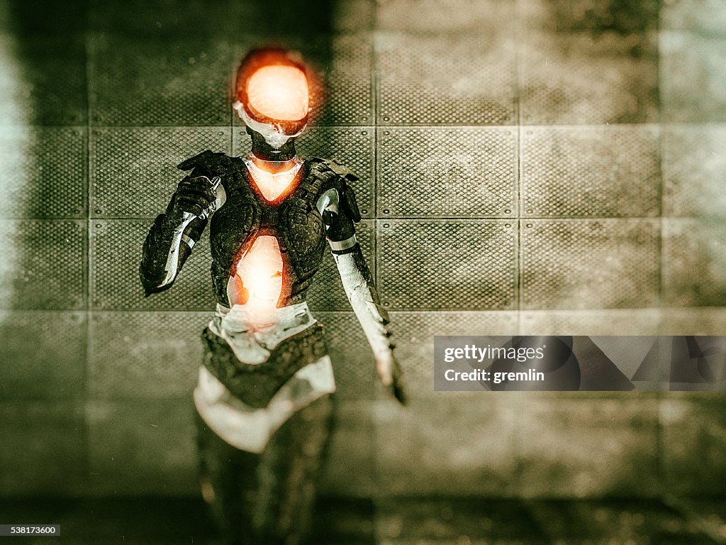 3D conceptual image of futuristic cyborg