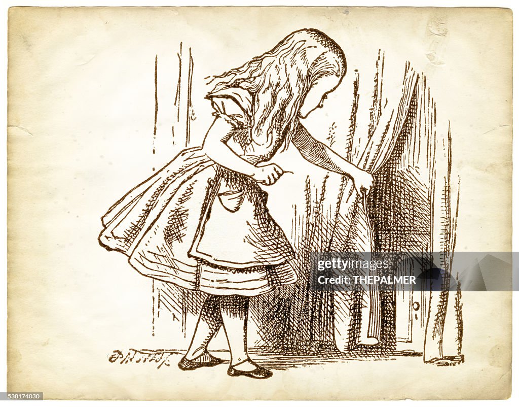Engraving Alice in Wonderland