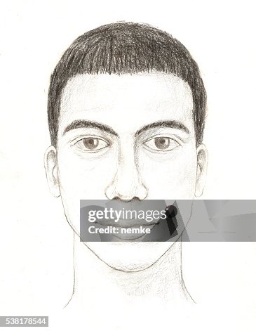 Suspect Draw Police Release Sketch Of Suspect High-Res Vector Graphic - Getty Images