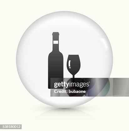 Wine icon on white round vector button Wine icon on white round vector button