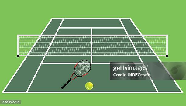 テニスコート - テニスネット点のイラスト素材／クリップアート素材／マンガ素材／アイコン素材