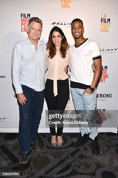 Bill Pullman, Roya Rastegar and Jessie T. Usher attend the 2016 Los Angeles Film Festival - "Independence Day" special screening at FIGat7th on June...