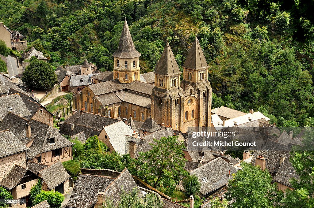 The Sainte-Foy abbey-church in Conques.
