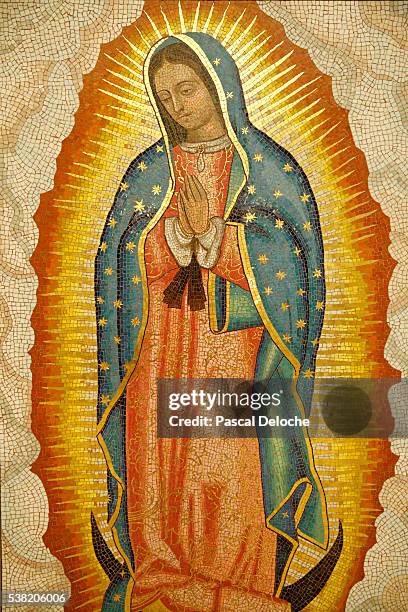 dormition abbey. our lady of guadalupe. - virgin mary 個照片及圖片檔