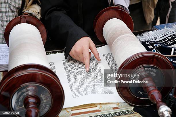 bar mitzvah at the western wall in jerusalem. - judaism stock pictures, royalty-free photos & images
