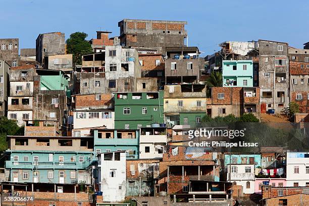 favelas in salvador da bahia - slum stock pictures, royalty-free photos & images