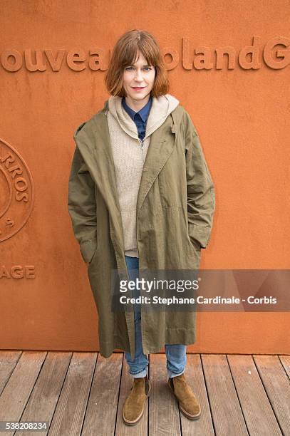 Actress Marie-Josee Croze attends day Fourteen of the 2016 French Open at Roland Garros on June 4, 2016 in Paris, France.