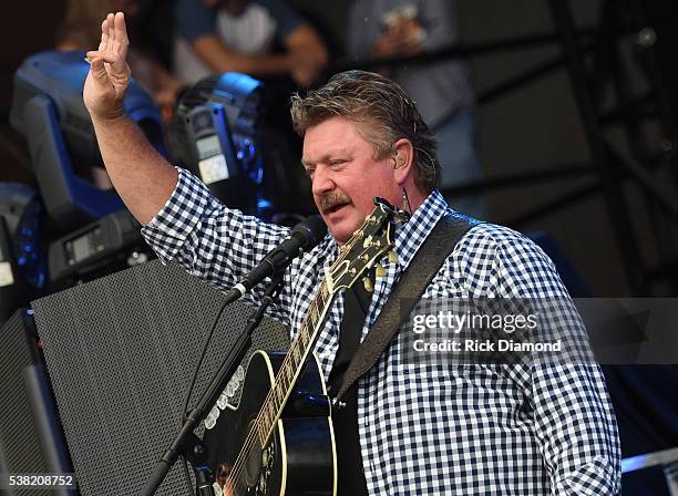 Singer/Songwriter Joe Diffie performs during Pepsi's Rock The South Festival - Day 2 at Heritage Park on June 4, 2016 in Cullman, Alabama.