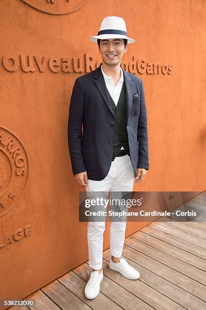 South Korean actor Lee Jin-Wook attends day Fourteen of the 2016 French Open at Roland Garros on June 4, 2016 in Paris, France.