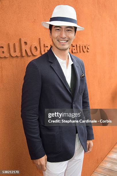South Korean actor Lee Jin-Wook attends day Fourteen of the 2016 French Open at Roland Garros on June 3, 2016 in Paris, France.