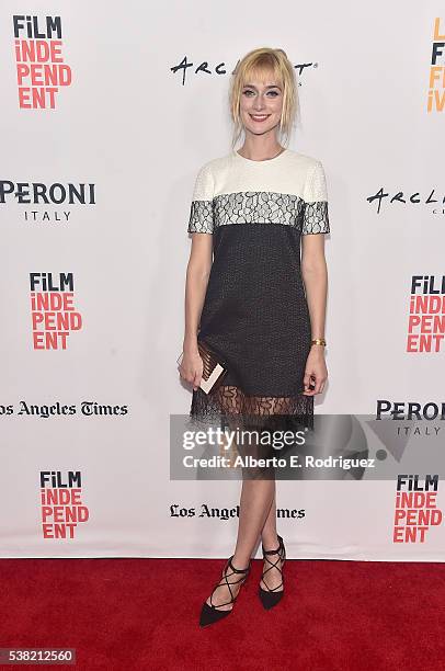 Actress Caitlin FitzGerald attends the premieres of "Mercy" and SBF "TPJ" during the 2016 Los Angeles Film Festival at Arclight Cinemas Culver City...