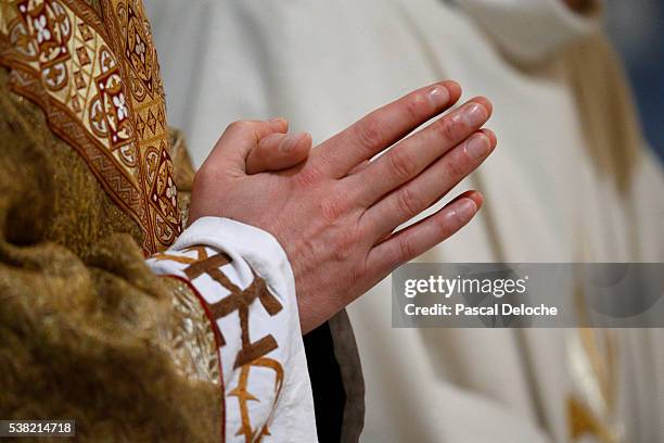 priest praying. - priest stockfoto's en -beelden