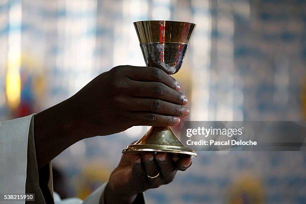 eucharist. elevation. - chalice bildbanksfoton och bilder