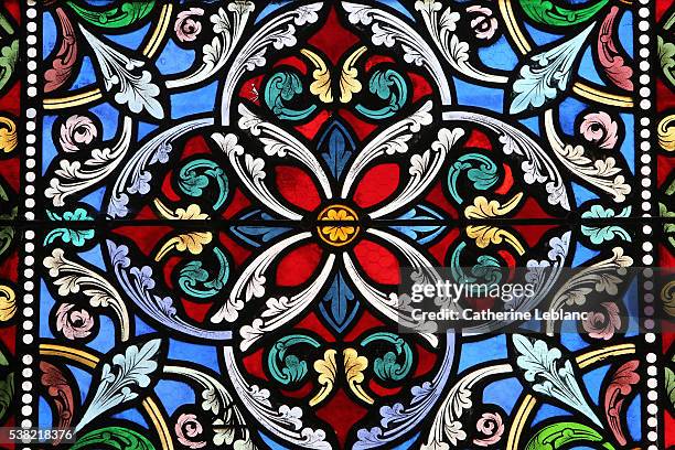 stained glass window. - stained glass stock pictures, royalty-free photos & images